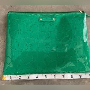 Kate Spade Patent Leather Kelly Green Clutch